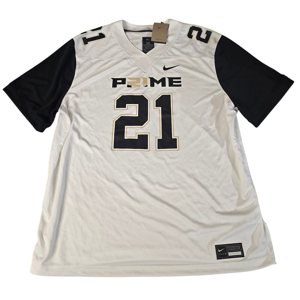 Nike Prime Time Deion Sanders Jersey Men's XXL Dri-FIT White NWT